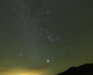 A mesmerizing view of the star-filled night sky in Death Valley Junction, California.
